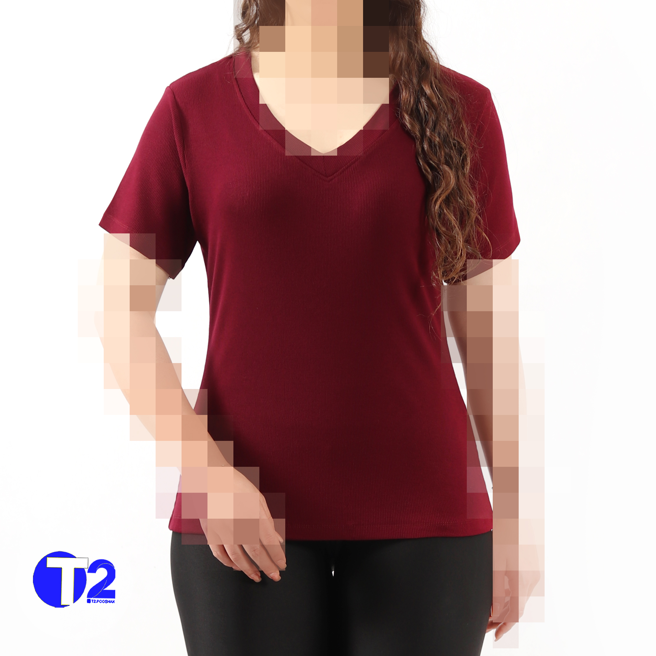 تیشرت یقه هفت بیگ سایز برشکا (3366)