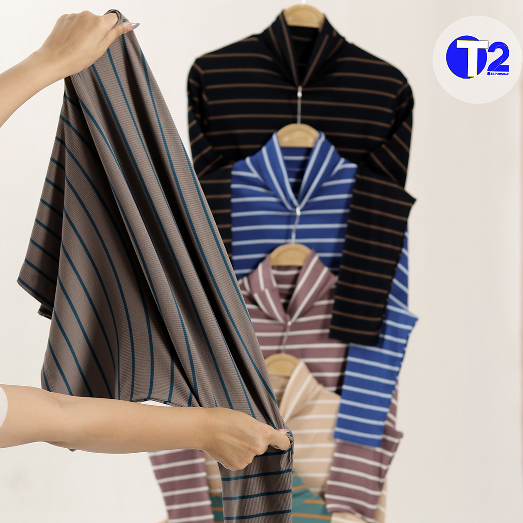 بلوز یقه اسکی کبریتی رینگی یا راه راه (3592)