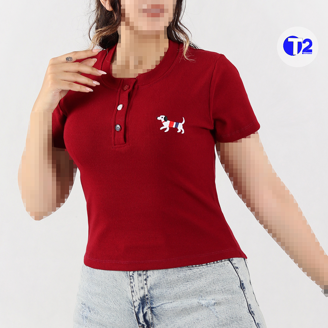 تیشرت جلو دکمه داگ (3552)