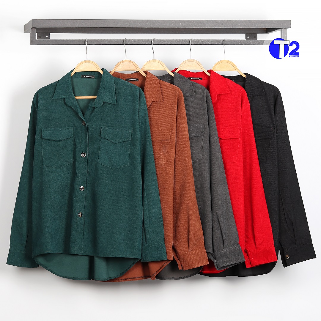 شومیز مخمل کبریتی پک پاییزه  (3000)