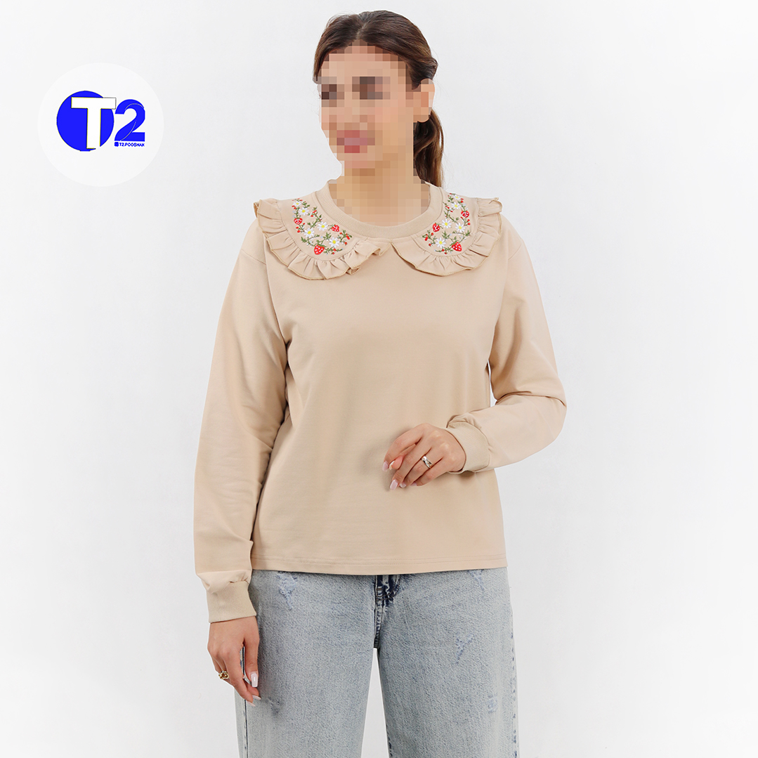 بلوز دورس یقه ب ب توت فرنگی (3631)