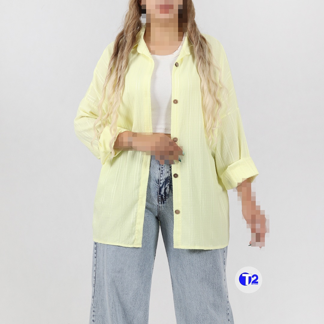 شومیزمانتو کراش نخی تک جیب (2966)
