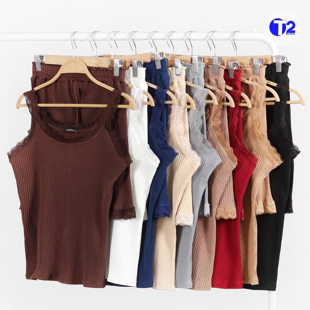 ست تاپ وشورتک گیپوری 9رنگ (3161)