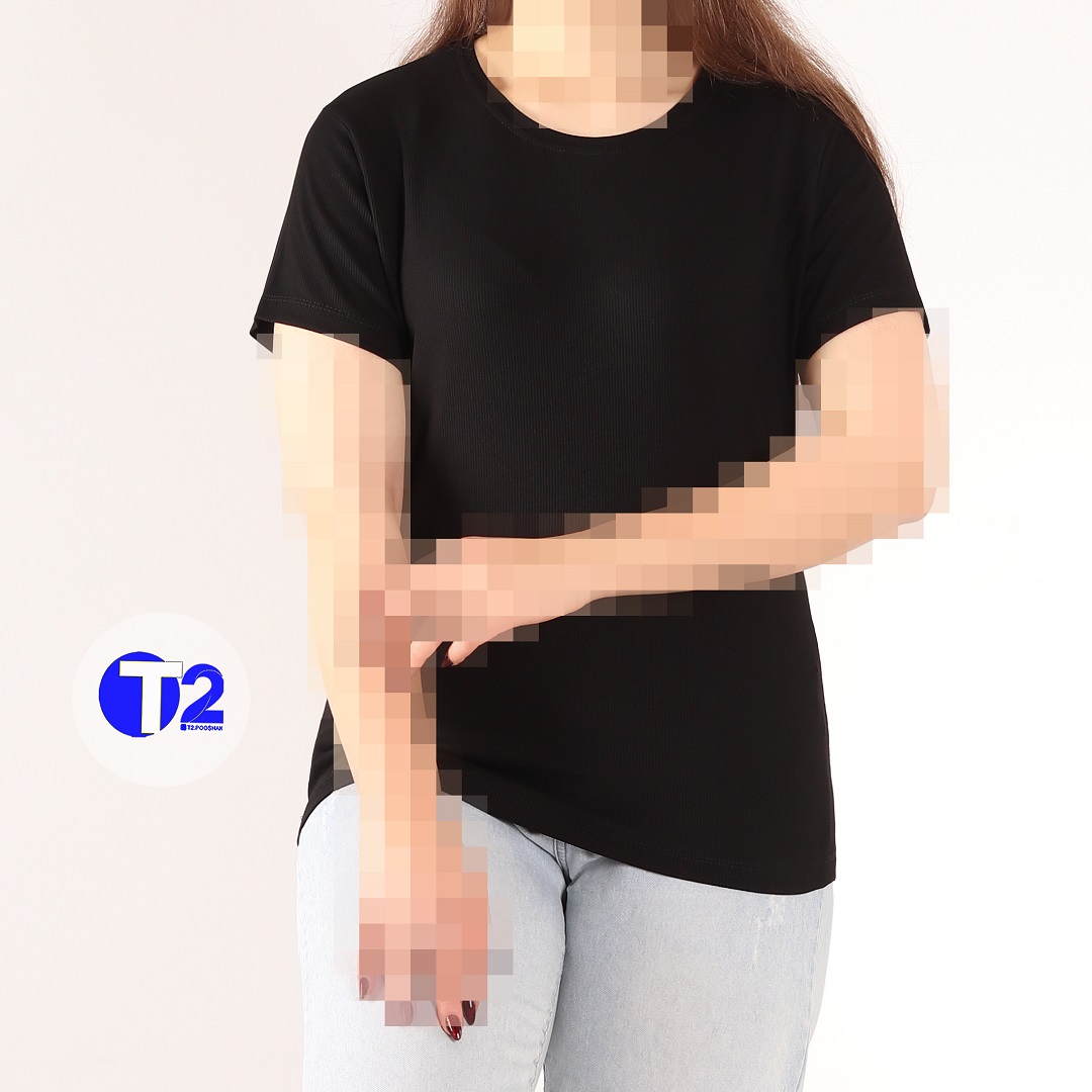 تیشرت بیگ سایز برشکا پک تک مشکی (2503)