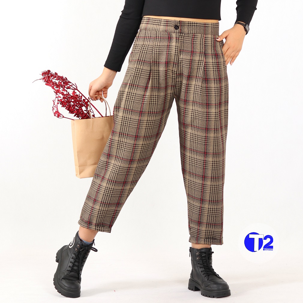 شلوار مزونی چهارخونه پک دوم(3053)
