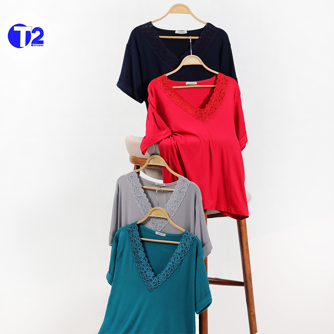 تیشرت گیپوری قواره دار لارین (3495)