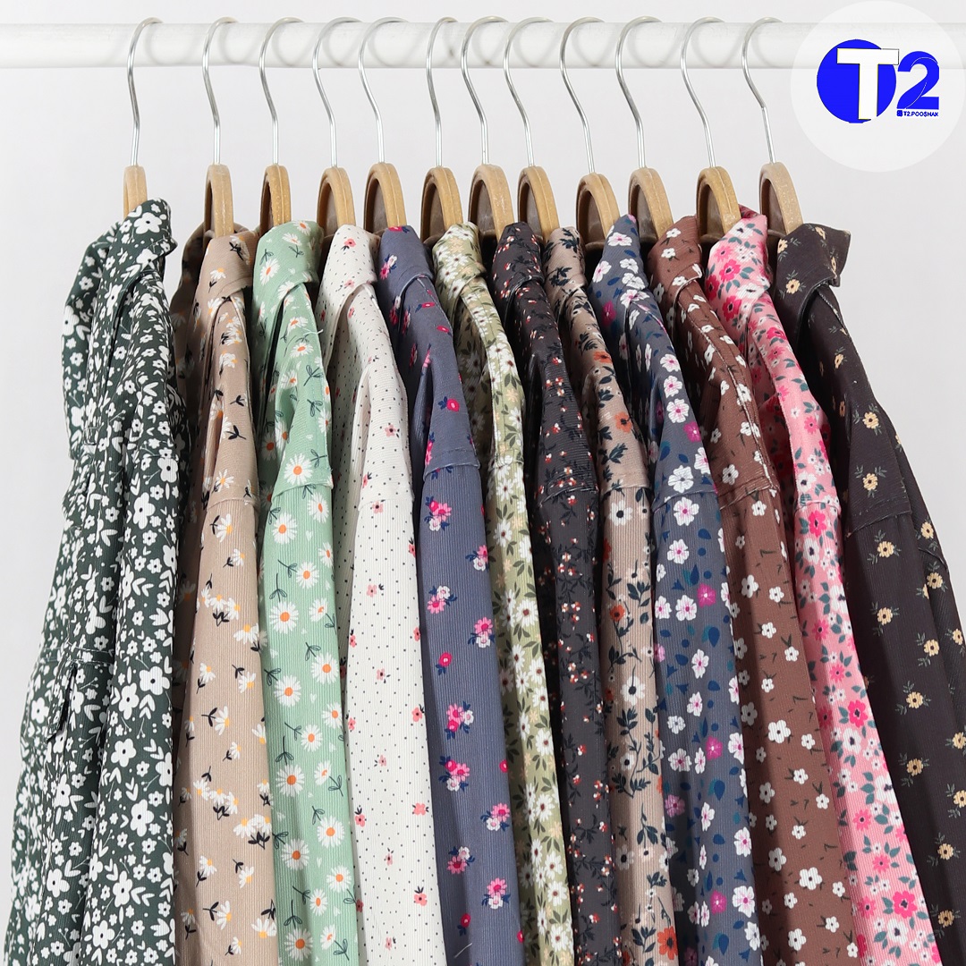 بامبرجکت 4جیب مخمل کبریتی گلدار (3288)