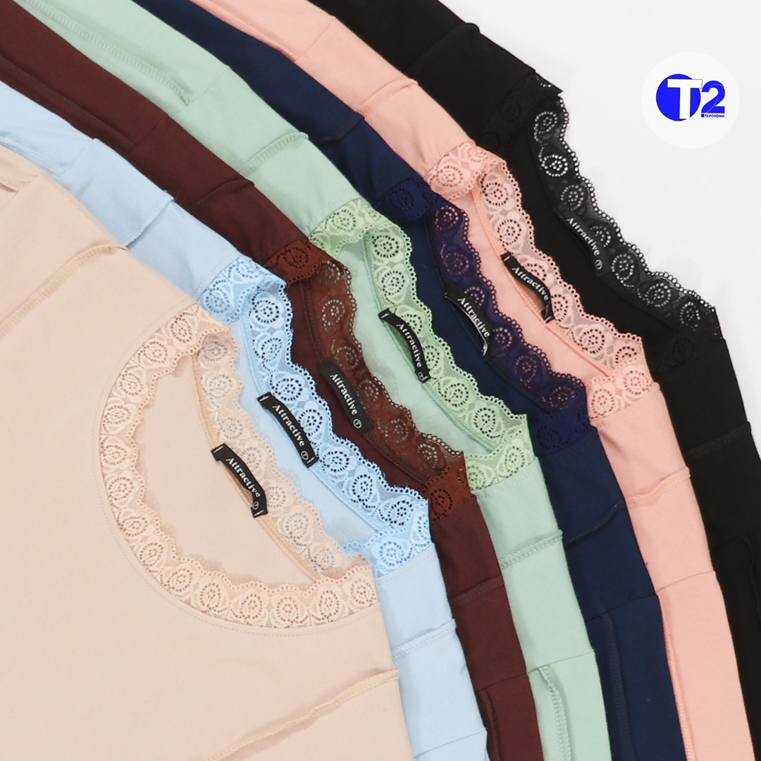 تیشرت کراپ  باکسی گیپوری ساده (3126)