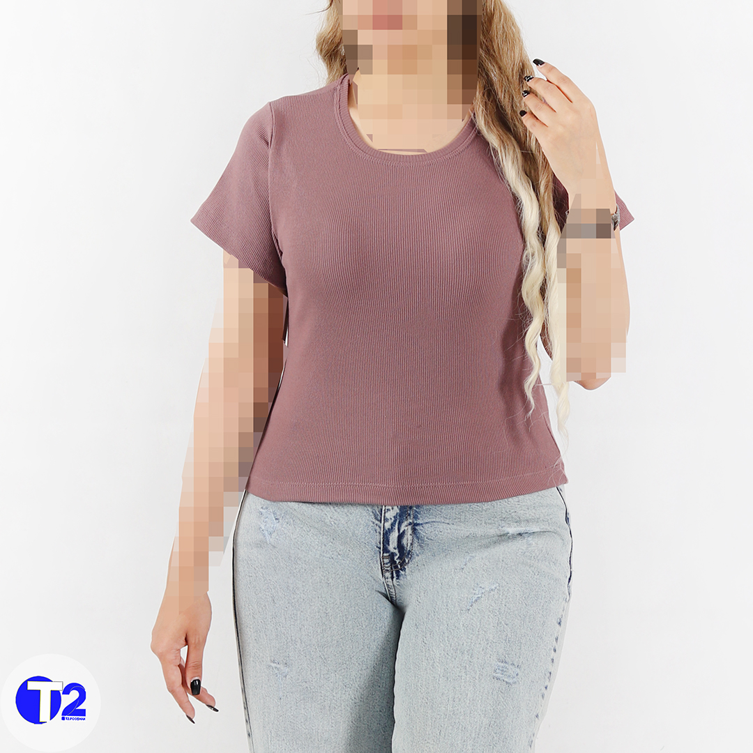 تیشرت کراپ فانریپ  سیلوا ساده (3436)