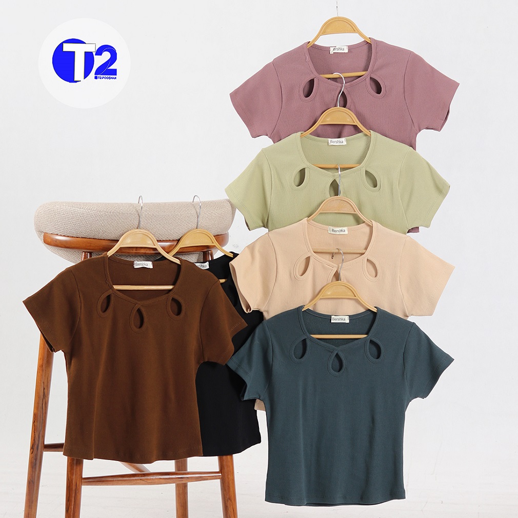 تیشرت کراپ فانریپ سیلوا مدل سینه اشکی (3429)