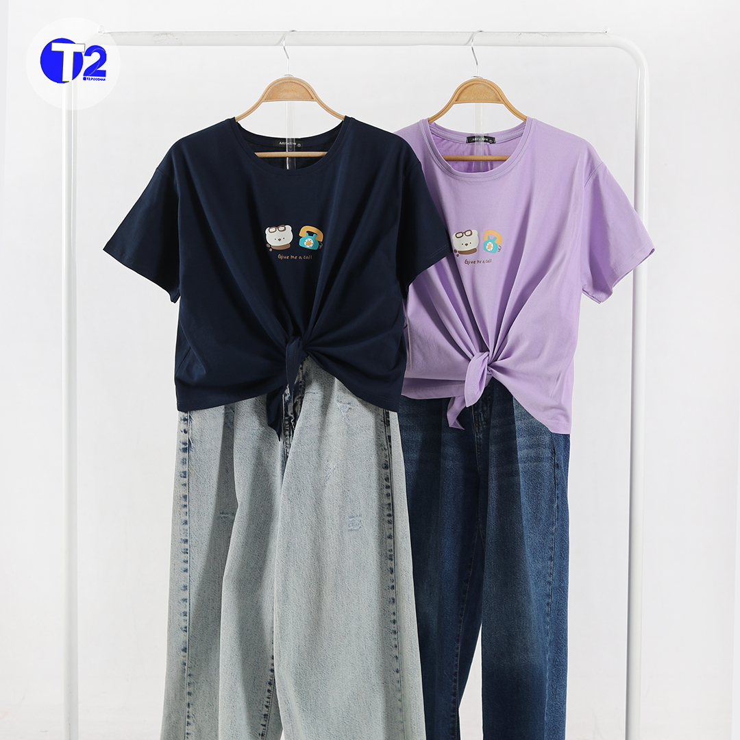 تیشرت پایین گره تلفن(3547)