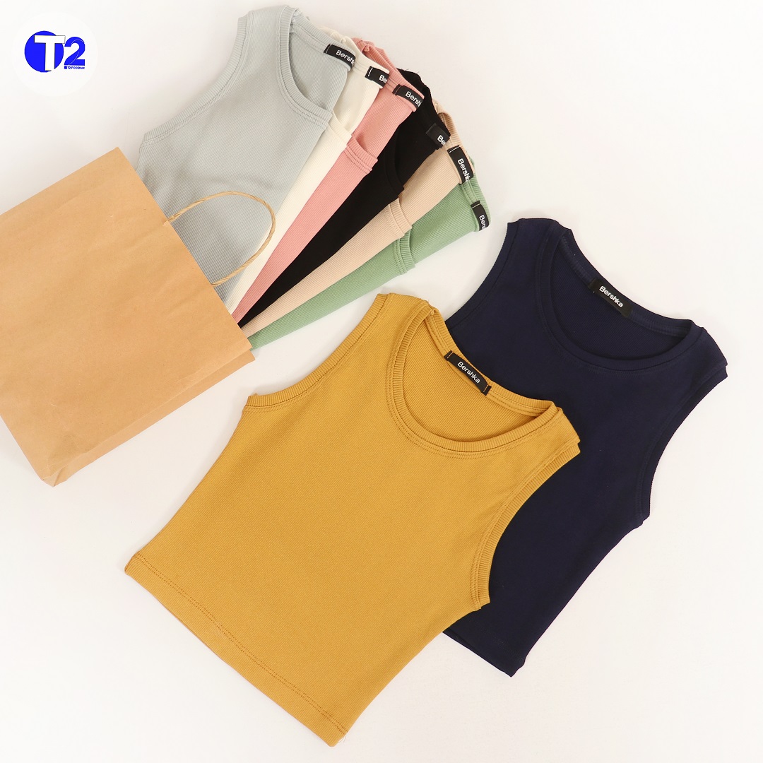 کراپ تاپ ساده فانریپ یقه گرد (3120)