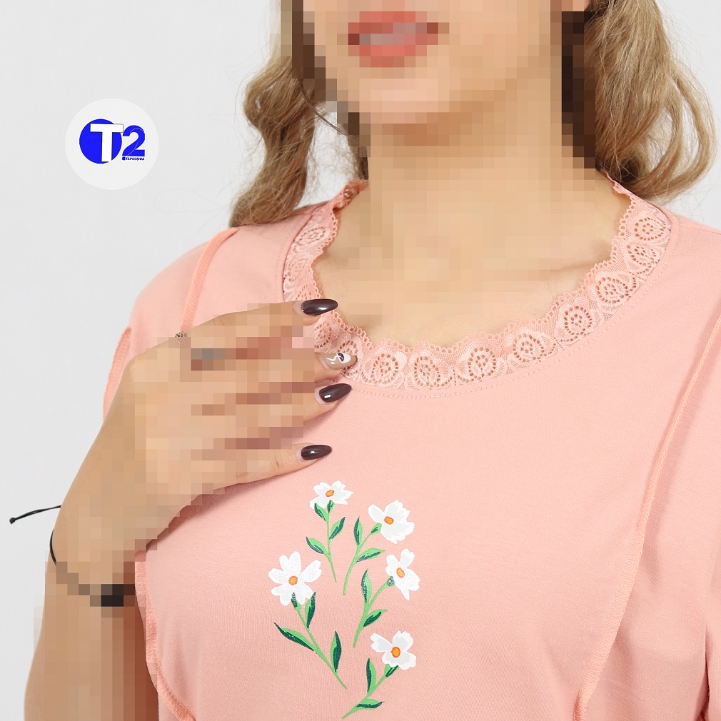 تیشرت باکسی بابونه گیپوری (3127)