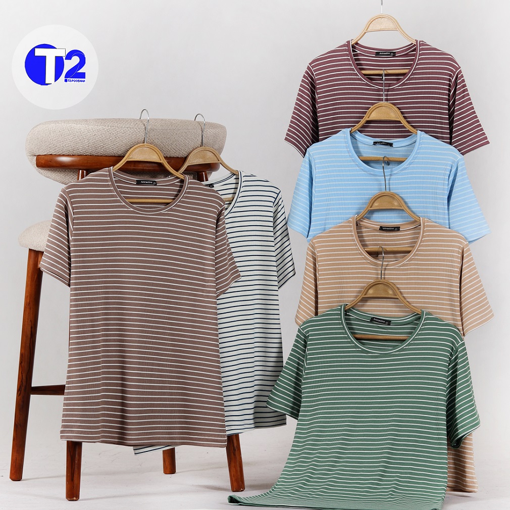 تیشرت یقه گرد رینگی برشکا (3278)