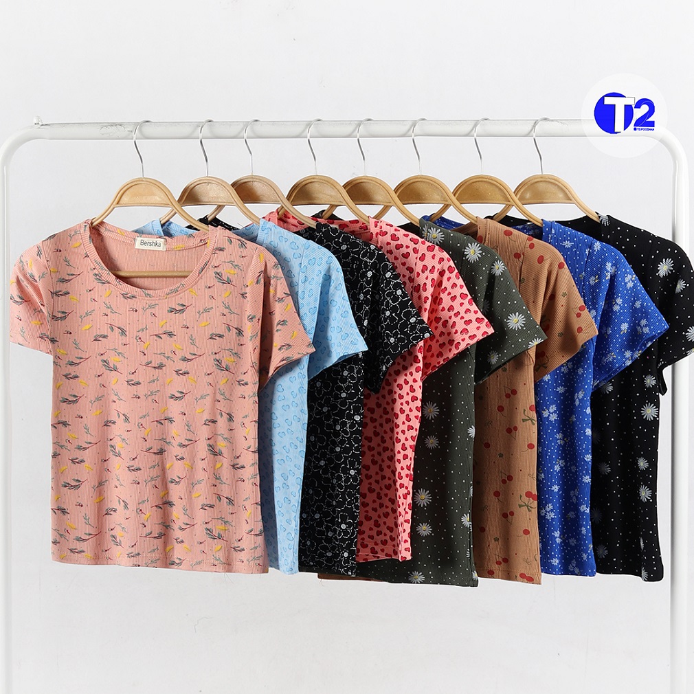 تیشرت کراپ چاپی برشکا (3451)
