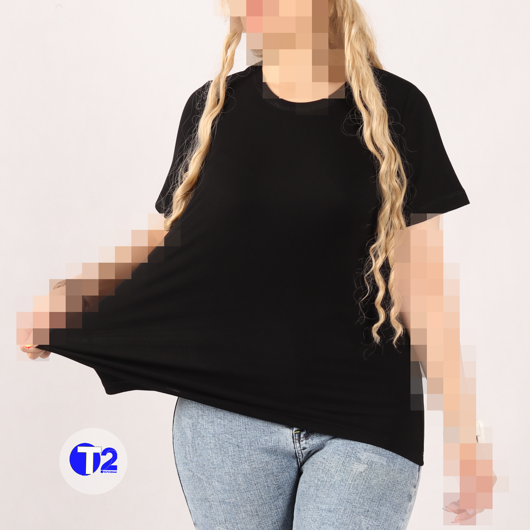 تیشرت بیگ سایز برشکا رنگی (3354)