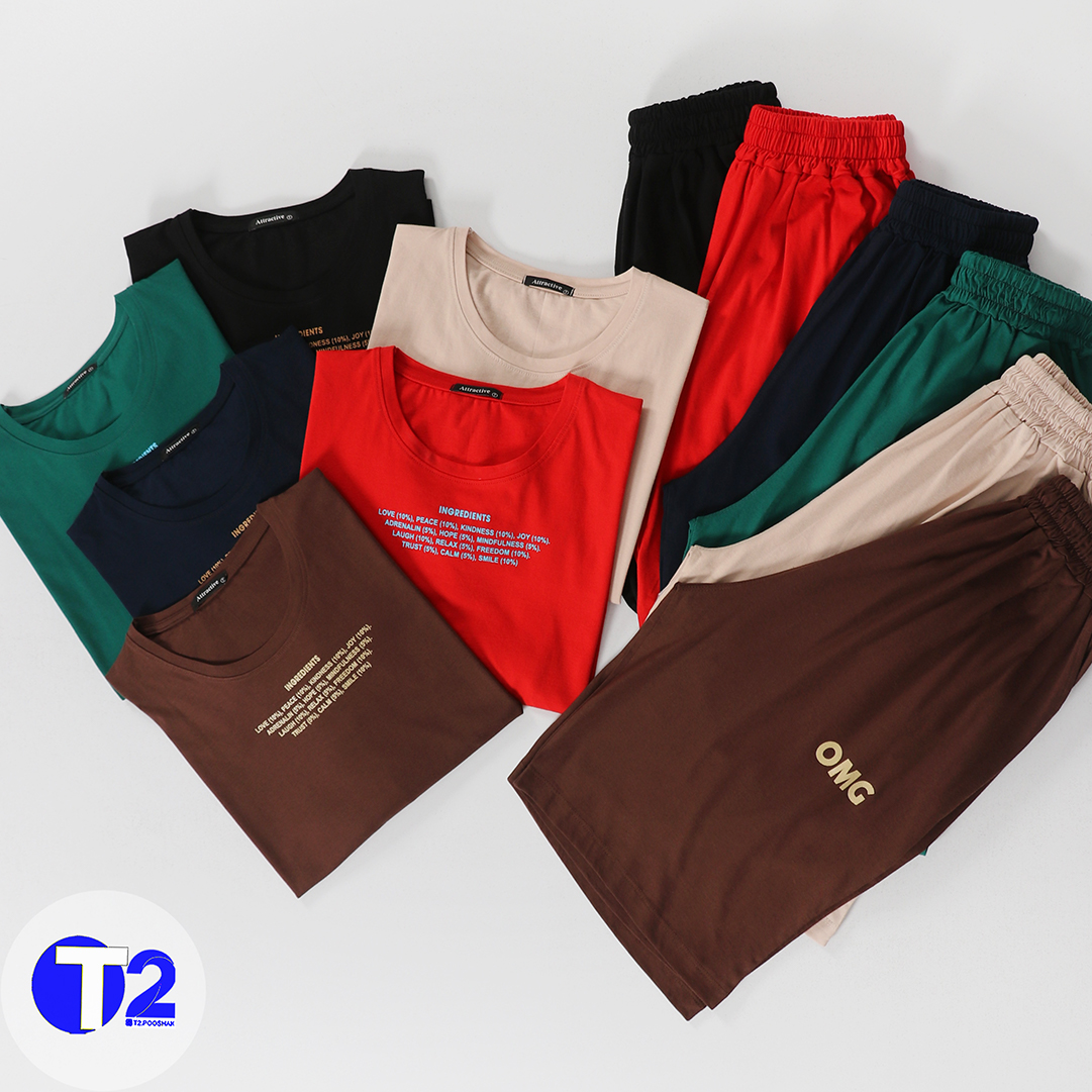 ست فول باکسی و شلوارک قواره دار او ام جی (3553)