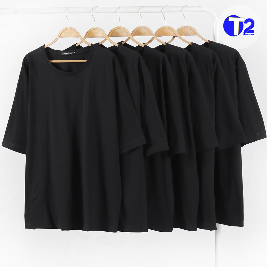 تیشرت لانگ ساده تک مشکی (2949)