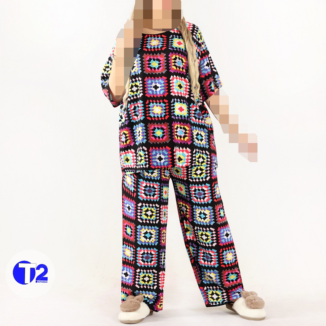 ست تیشرت وشلوار نخی نازلی (2970)