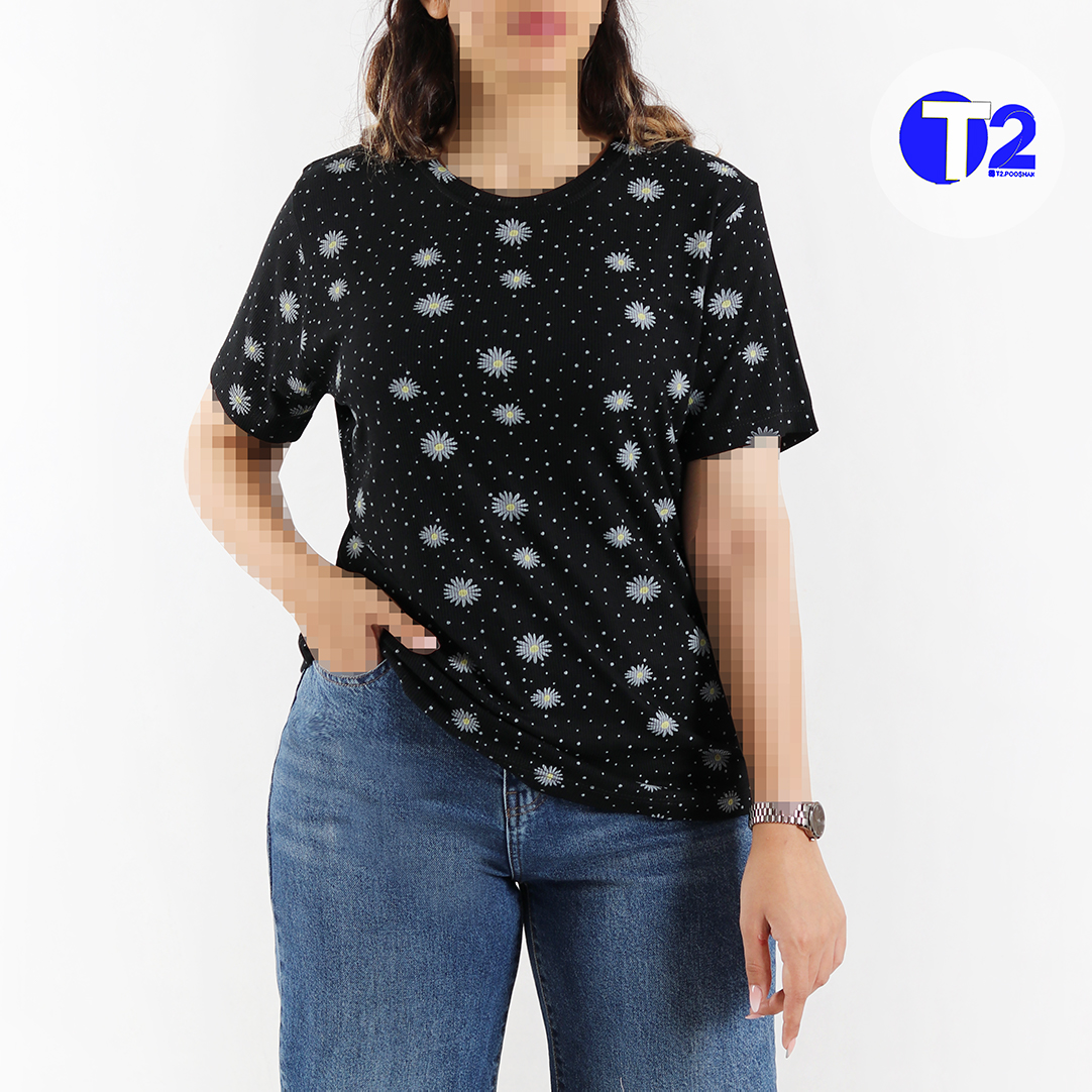 تیشرت یقه گرد چاپی برشکا(3533)