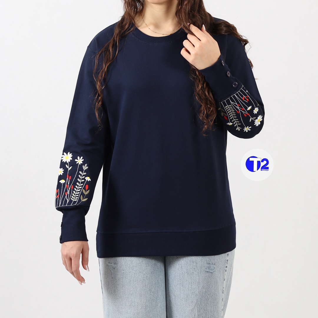 بلوزدورس بابونه آستین گلدوزی (3063)