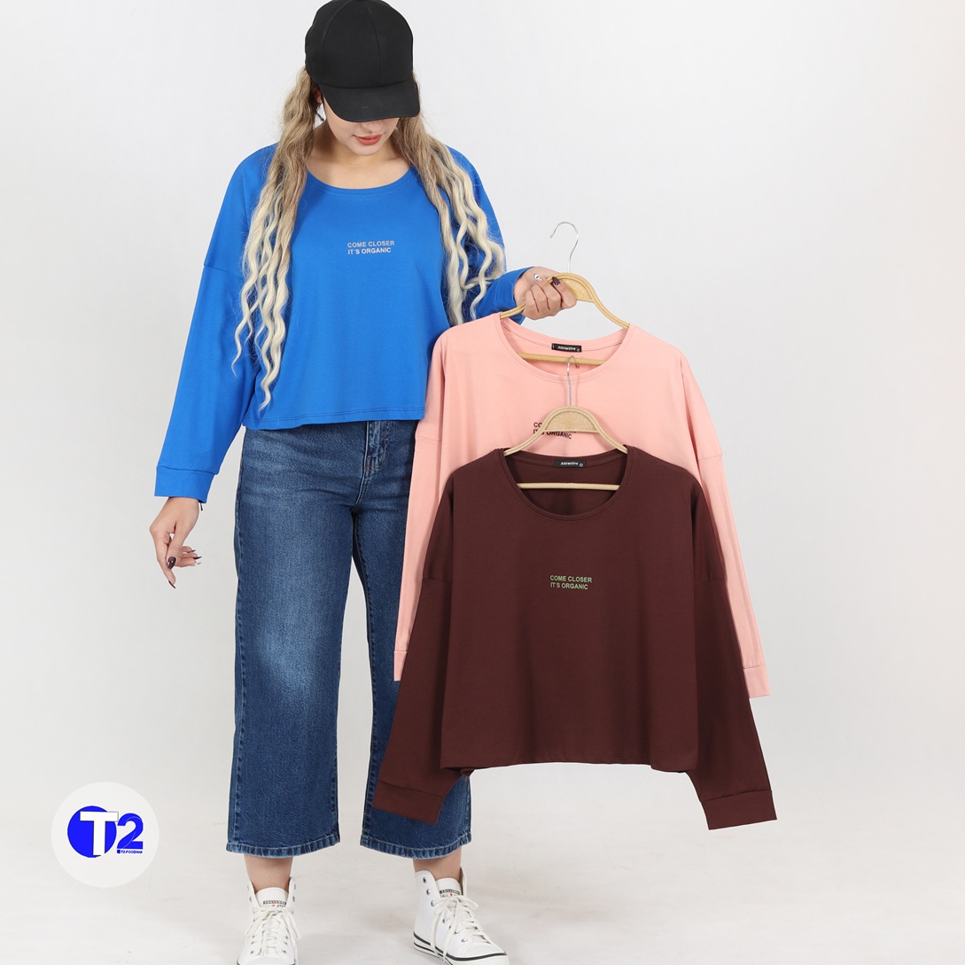 بلوز کراپ سوپرلش باکسی اورگانیک (3128)