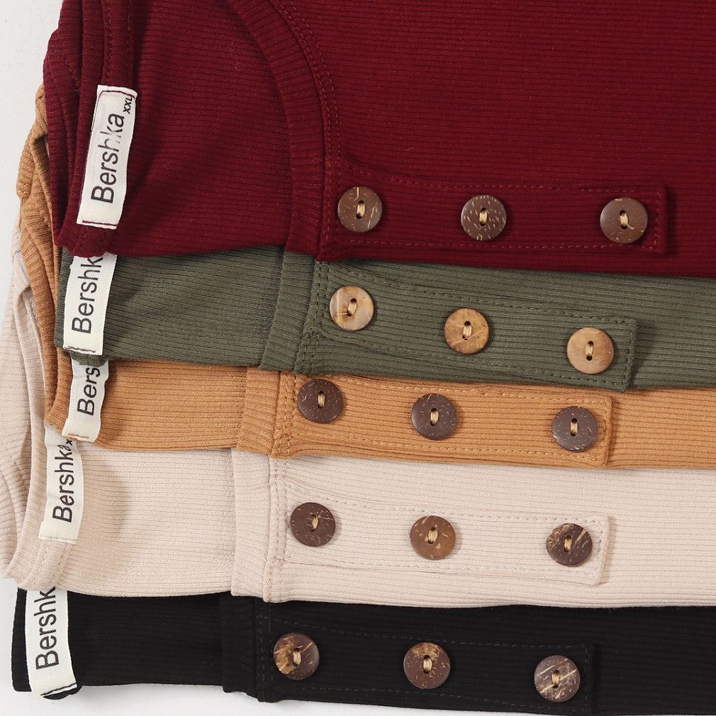 تیشرت جلودکمه پنج رنگ اصلی برشکا (3254)