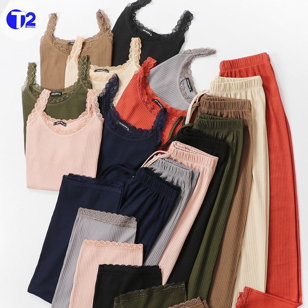 ست تاپ و شلوار گیپوری کرکره 8 رنگ (3573)