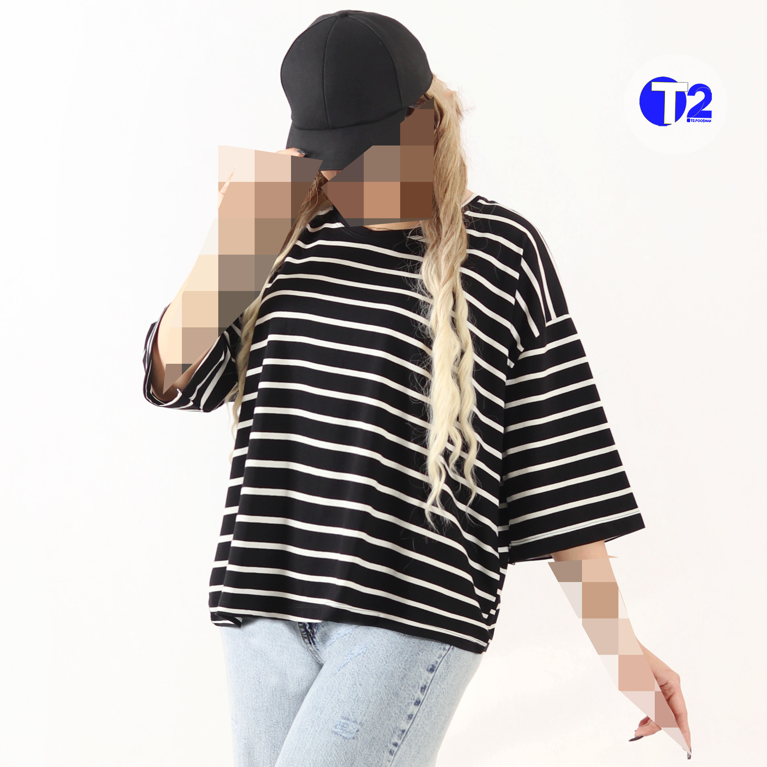 تیشرت فول باکسی رینگی 6تایی رندوم (3523)