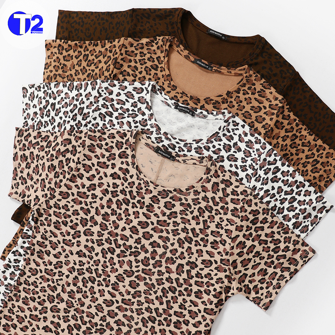 تیشرت پلنگی بیگ سایز (3562)