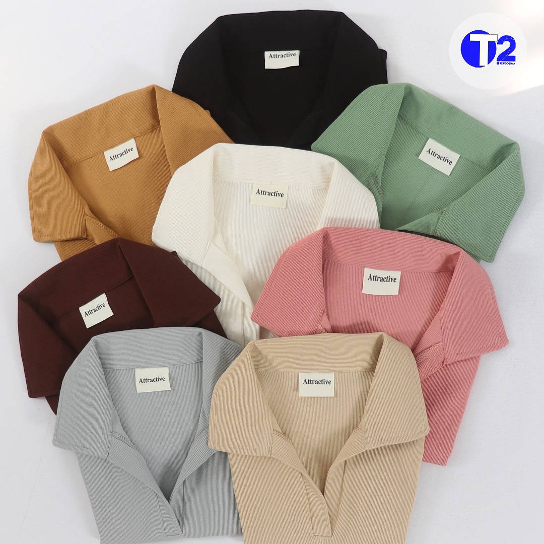  کراپ تاپ یقه شکاری فانریپ پنبه (3244)