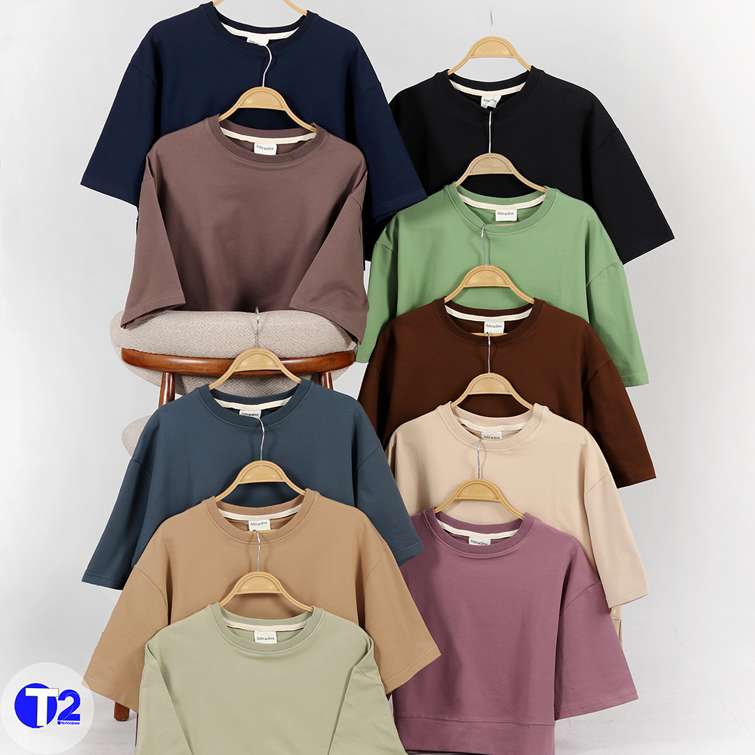 تیشرت باکسی دورس بغل جاکدار  پک 5عددی میکس(3598)
