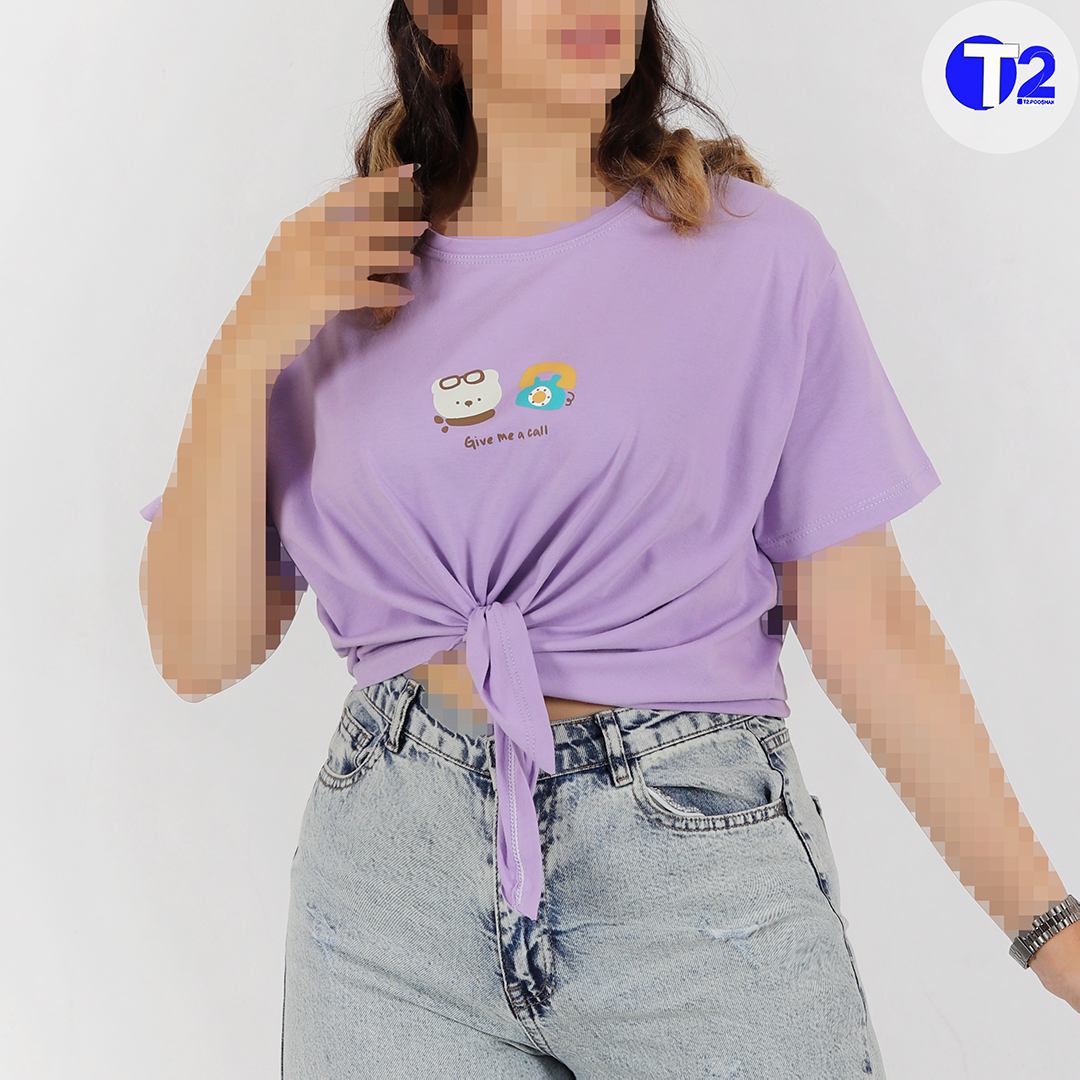 تیشرت پایین گره تلفن(3547)
