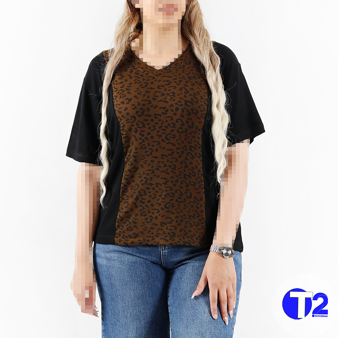 تیشرت ترکیبی برشکاوپلنگی (3488)