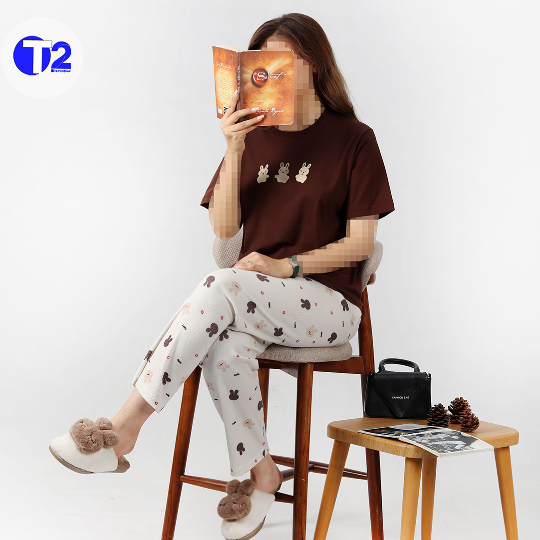 ست تیشرت وشلوار ریپس وپنبه (3637)