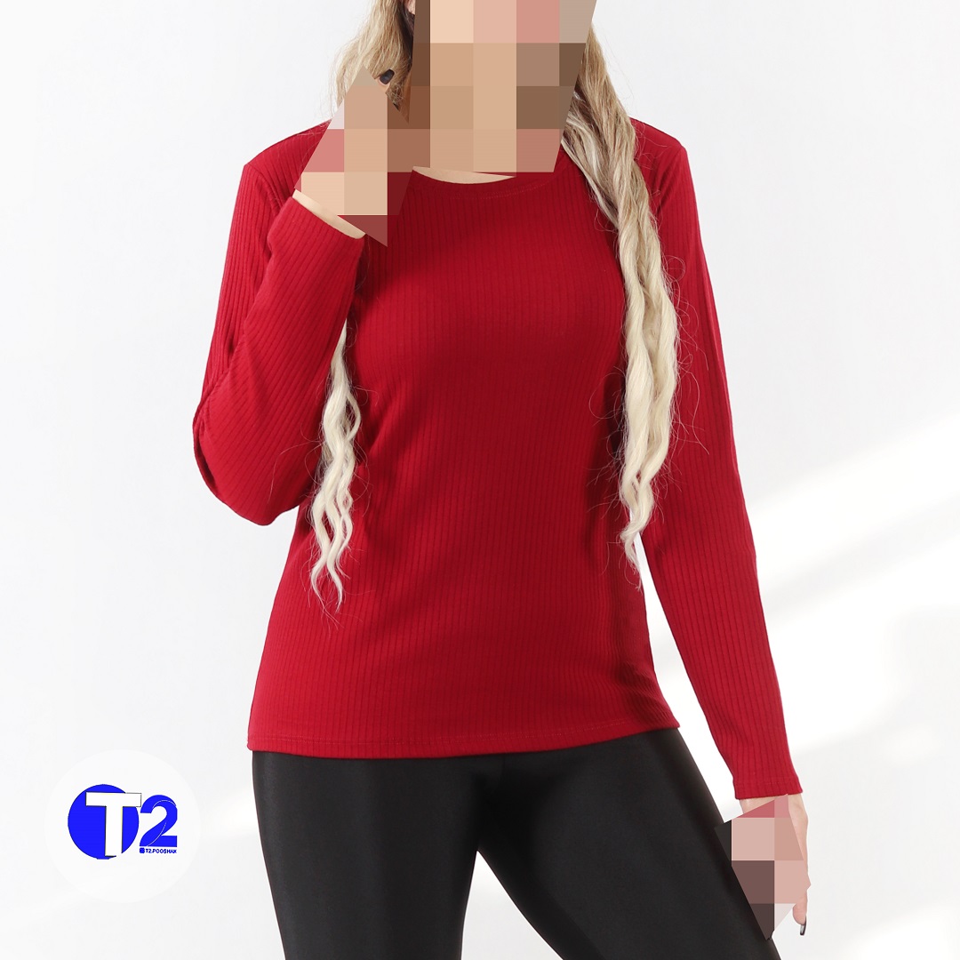 بلوز یقه گرد کرکره سایز دو  (3119)