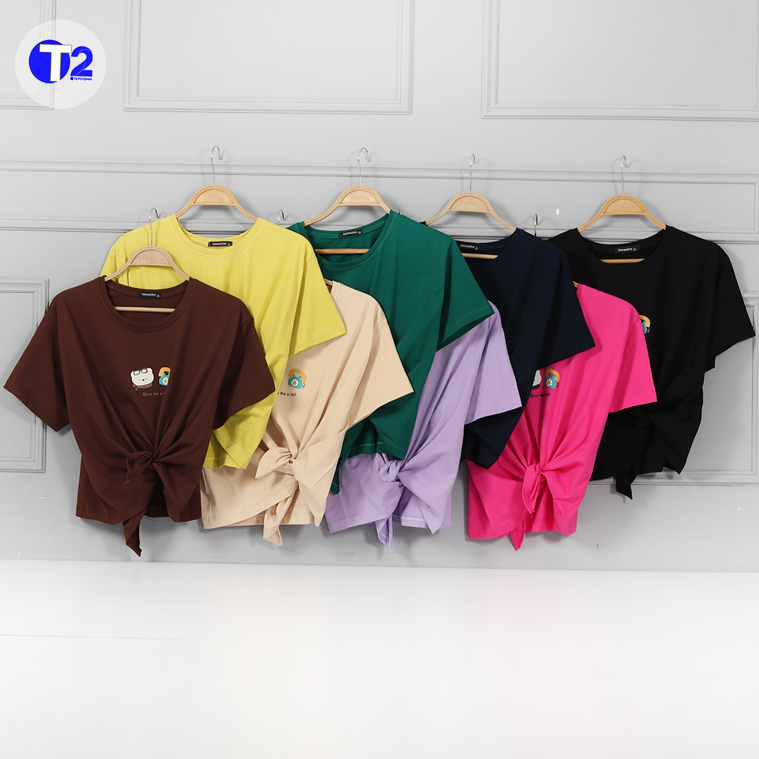 تیشرت پایین گره تلفن(3547)