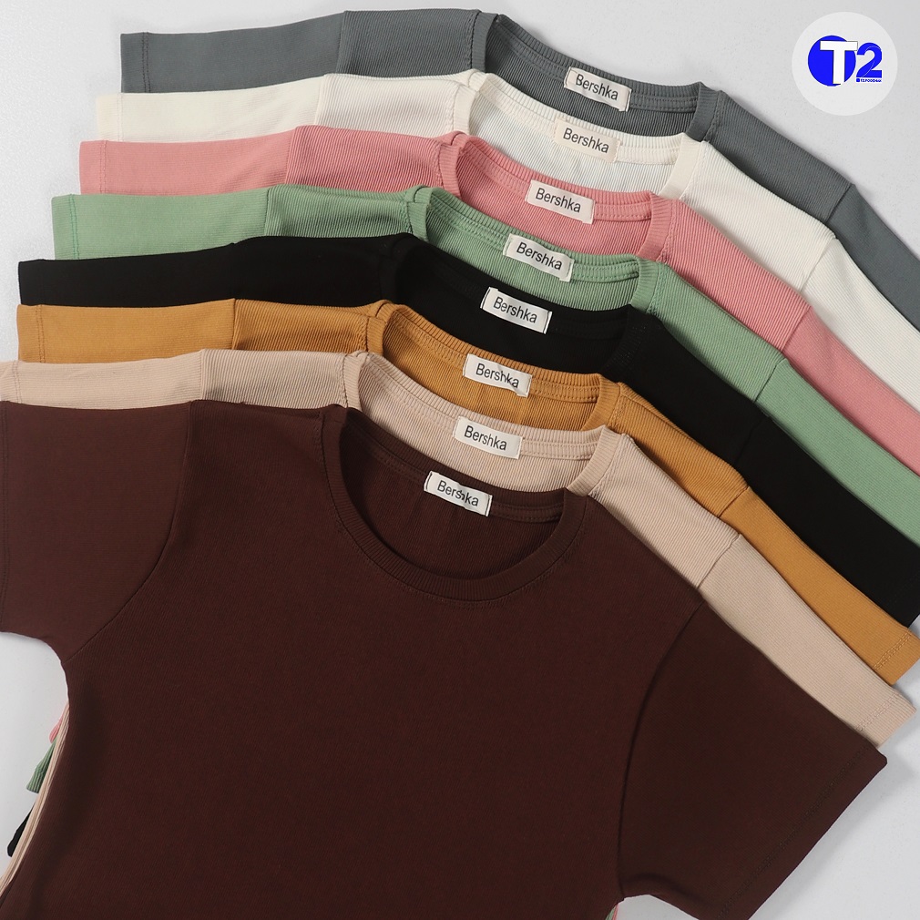 تیشرت کراپ فانریپ ساده (3268)