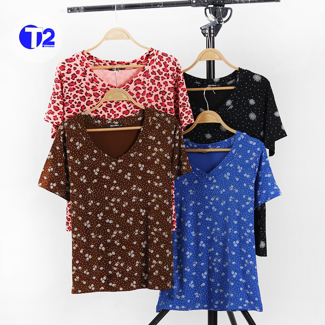 تیشرت یقه هفت چاپی کبریتی برشکا  (3388)
