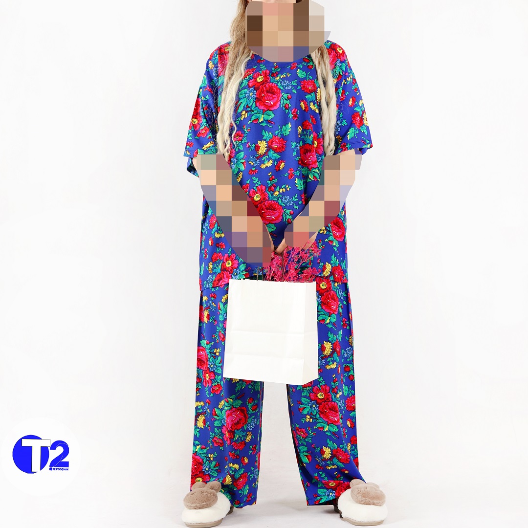 ست تیشرت وشلوار نخی نازلی (2970)