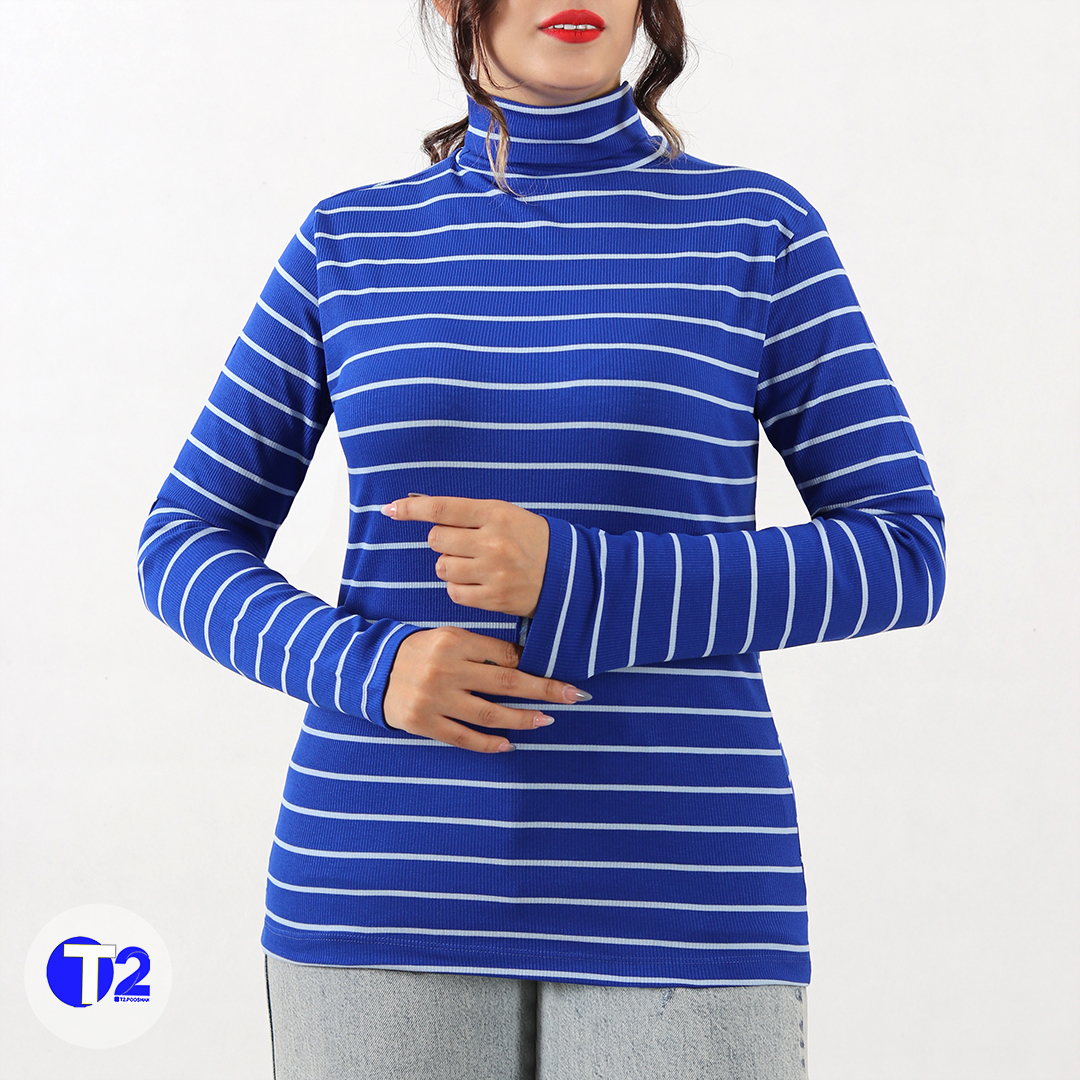 بلوز یقه اسکی کبریتی رینگی یا راه راه (3592)