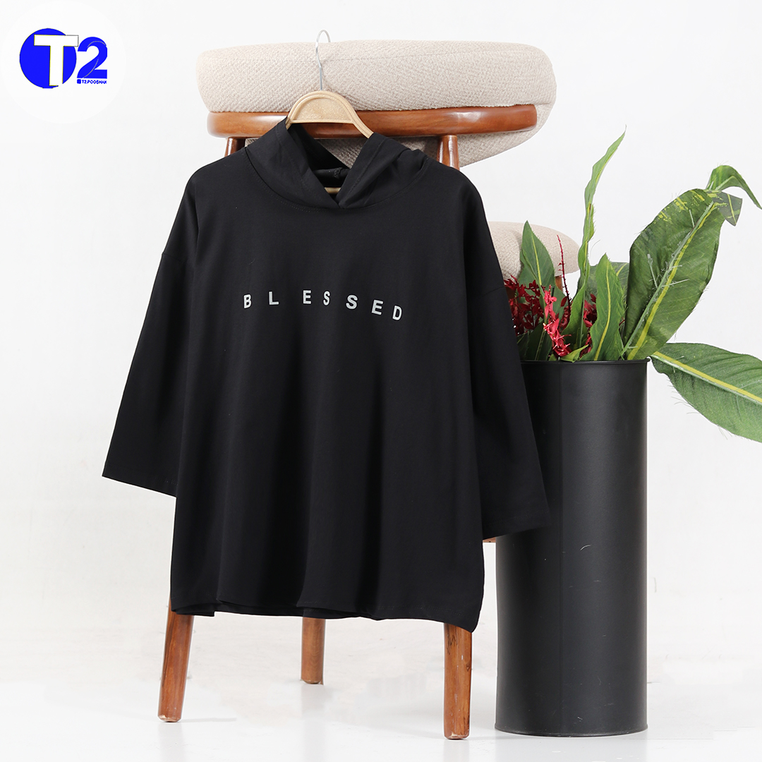 فول باکسی کلاهدار بلسد پک تکرنگ مشکی (3441)