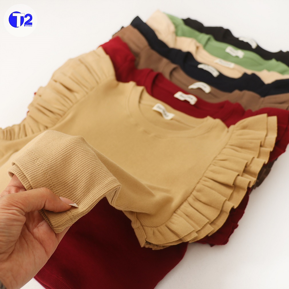 کراپ تاپ استین پروانه ای (3464)