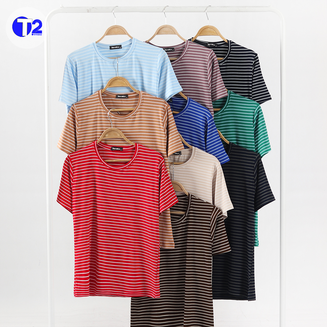 تیشرت یقه گرد رینگی برشکا (3412)