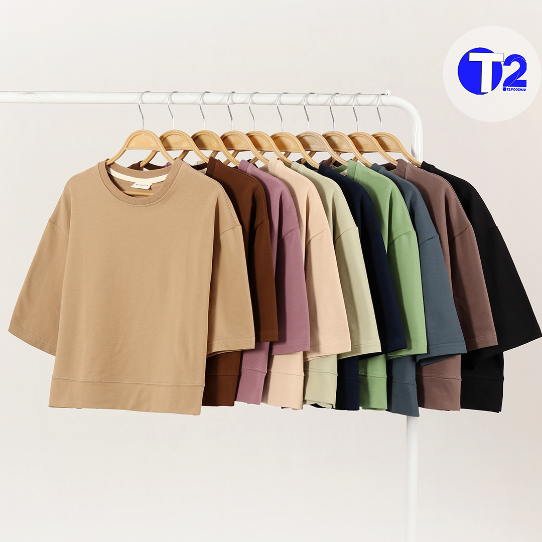 تیشرت باکسی دورس بغل جاکدار  پک 5عددی میکس(3598)