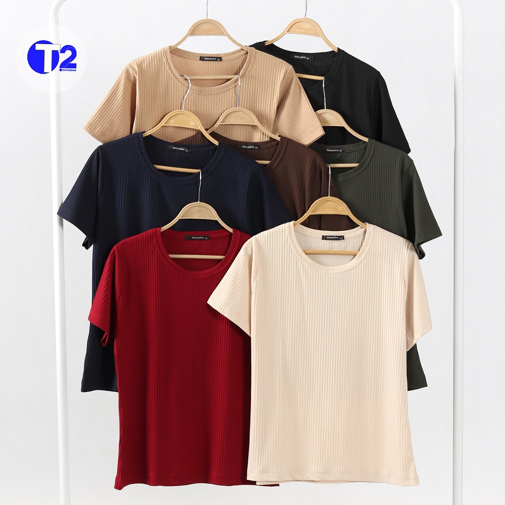 تیشرت یقه گرد کرکره  میله ای(2925)