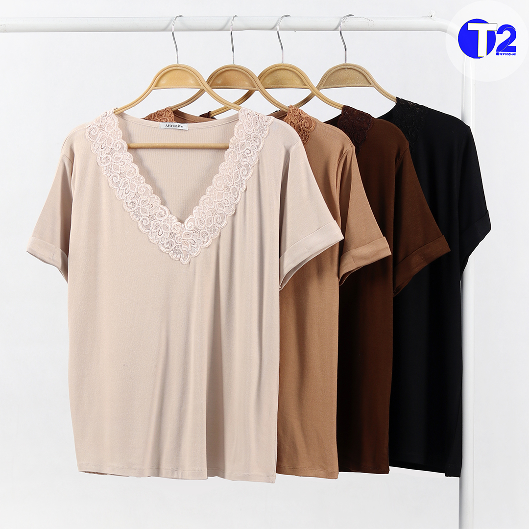 تیشرت گیپوری قواره دار لارین (3495)