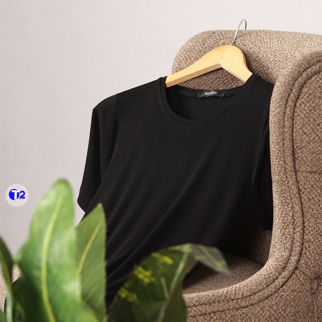 تیشرت بیگ سایز برشکا پک تک مشکی (2503)