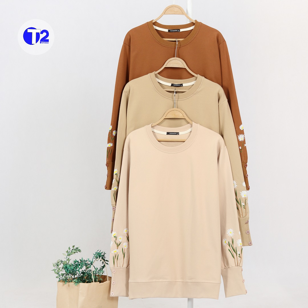 بلوز دورس دونخ پنبه گلدوزی آرنیکا (3118)