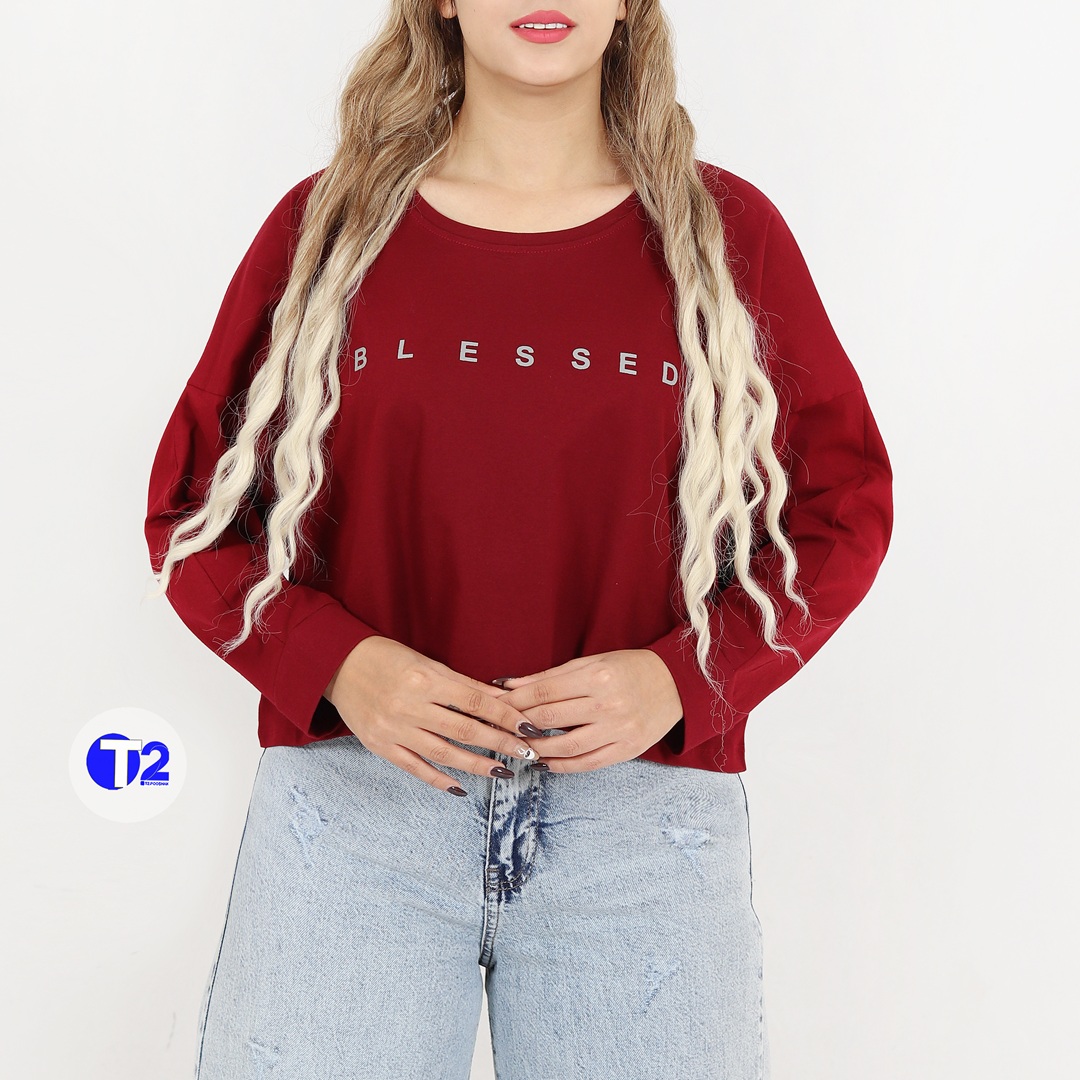 بلوز کراپ سوپرلش باکسی بلسد (3129)